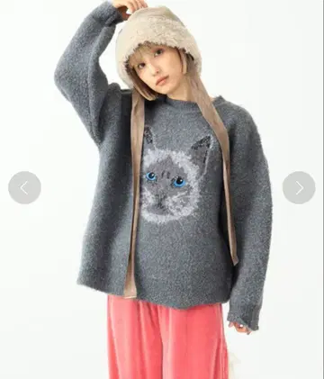 mmts 페이스 고양이 니트