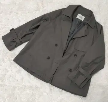 서니 라벨 어반 리서치 숏 트렌치코트 차콜 그레이