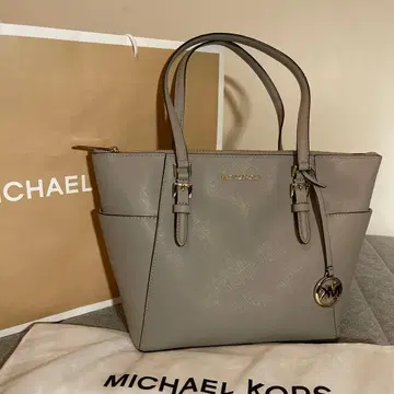 MICHAEL KORS 그레이 토트백