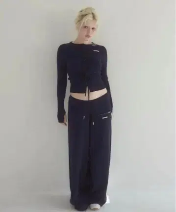 andmary Candice pants set up navy AM1416