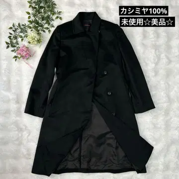 [ 새상품급 ] 캐시미어 100 롱 코트 블랙