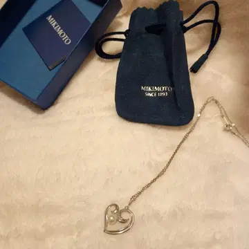 MIKIMOTO 하트형 목걸이 진주 포함
