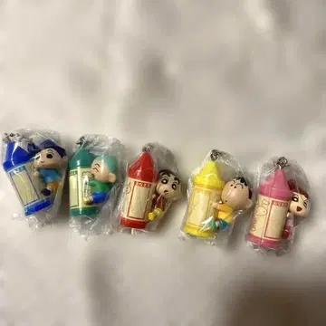 짱구는 못말려(크레용 신짱) 피규어 5개 세트 키링
