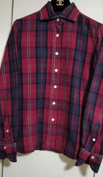 피나모레 체크 셔츠 40