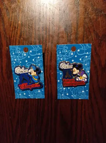 월트디즈니 월드 미키 핀 배지 2개 세트