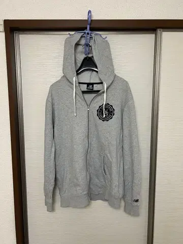 뉴발란스 그레이 풀 집업 후드티 XL