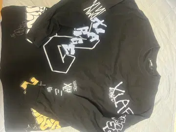 XLARGE 블랙 그래픽 긴팔 티셔츠 XL