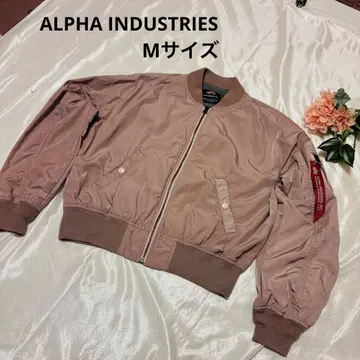새상품급 ALPHA 알파인더스트리 MA-1 자켓 스모크 핑크 M
