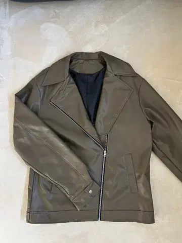 더블 라이더 자켓 카키 올리브