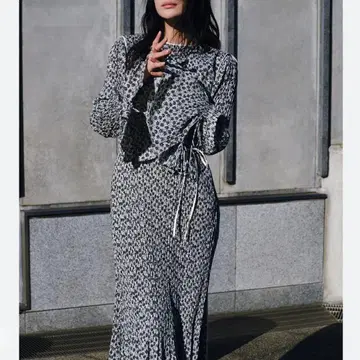 FRAY I.D 와셔 플리츠 플라워 프린트 원피스