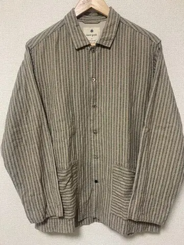 snowpeak 스트라이프 도비 셔츠 긴팔 스노우피크