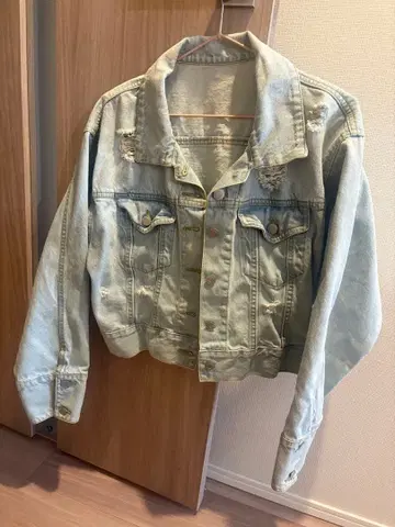 크롭 데님 자켓