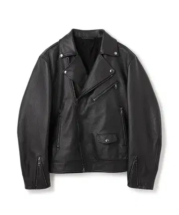 카우 가죽 라이더 자켓 블랙 46
