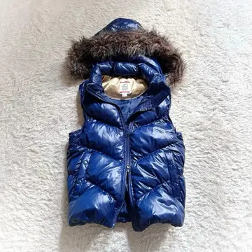 새상품급 GAP 퍼 다운 베스트 y2k 그런지 헤이세이 갸루 광택 XS