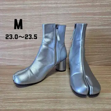 타비 부츠 vacancy 실버 지퍼 부츠 23.5 일본 의류 상급자