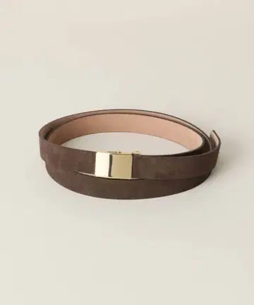 새상품 LEFIJE 레피에 스웨이드 오벌 벨트 그레이 브라운 베이지