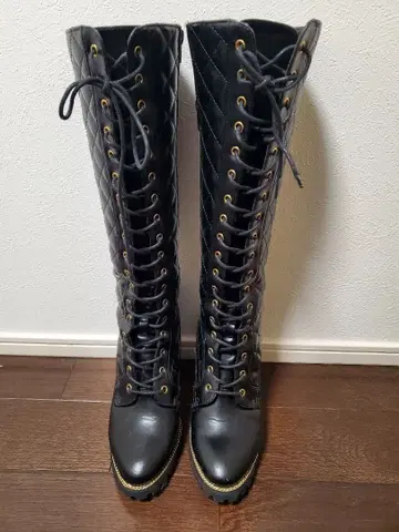 Rady 블랙 퀼팅 롱 부츠