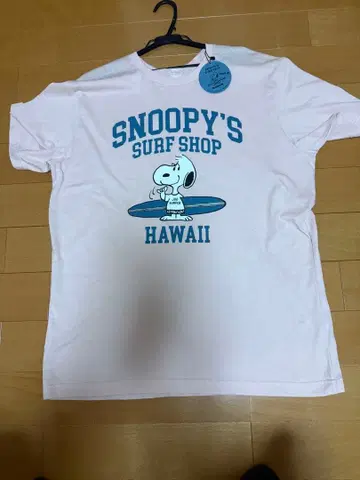 SNOOPY SURF SHOP 티셔츠 핑크색 XL 미사용
