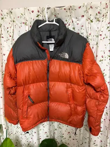 THE NORTH FACE 다운 자켓 오렌지/그레이
