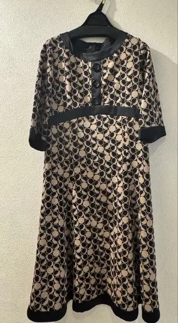 CHIRISTIAN AUJARD 베이지 블랙 원피스