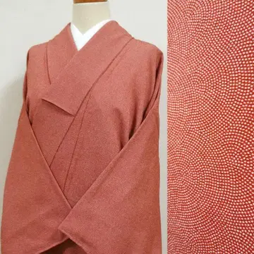 옅은 다홍색 상어 코몬 무늬 에도 코몬