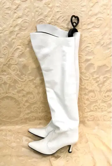 여성용 화이트 롱 부츠