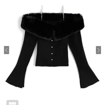 펄 스트랩 오프숄더 퍼 니트탑[tu1775]