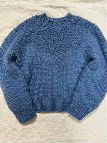 네팔 핸드 니트 슬라브 풀오버 khwopa