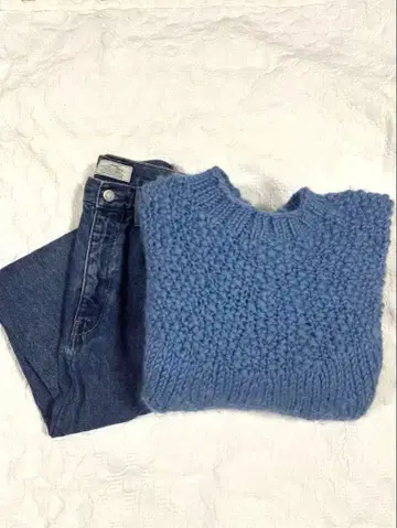 네팔 핸드 니트 슬라브 풀오버 khwopa