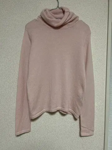 vie orne 캐시미어 100% 핑크 터틀넥 니트 긴팔