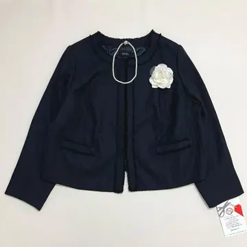 [ 빅 사이즈 38ABR ] sucre 트위드풍 노카라 자켓 입학식