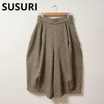 스스리 프로그 팬츠 여성용 1 와이드 턱 벌룬 크롭 기장