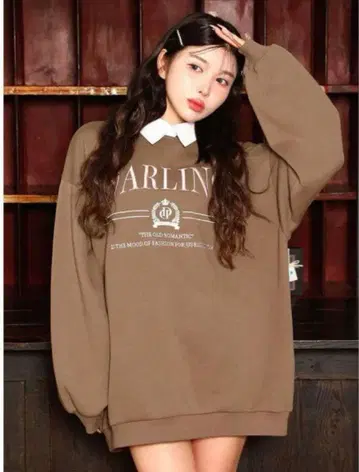 [ 당일 발송 ] Darich 자수 빅 트레이닝복 브라운