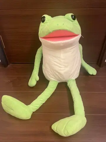 그린 컬러 개구리 봉제 인형 빅 사이즈