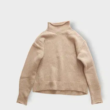 23구 R 32 울 캐시미어 벌키 모크넥 니트 베이지