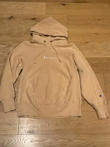 Champion Reverse Weave 베이지 후드티 M