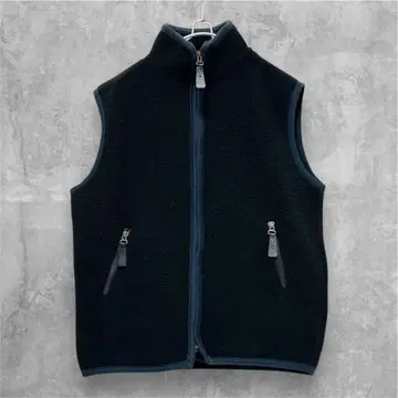 보아 집업 베스트 블랙 M