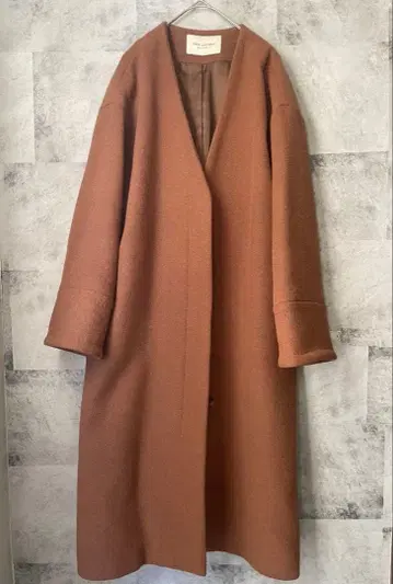 스픽앤스팬 브라운 spickandspan 울 롱 코트 브라운