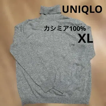 UNIQLO 캐시미어 100% 그레이 터틀넥 스웨터 긴팔