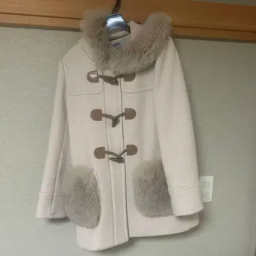 rirandture 퍼 달린 더플 코트 베이지 사이즈 1