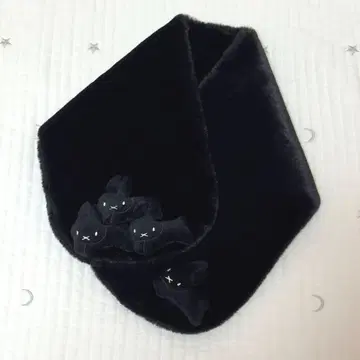 메리제니 복슬복슬 토끼 티펫 미피 머플러 블랙