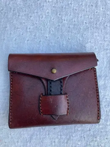 브라운 가죽 코인 케이스