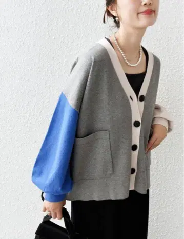 [ SHIPS ] 배색 포켓 가디건