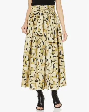 FRAY I.D 지오메트리 프린트 맥시 스커트