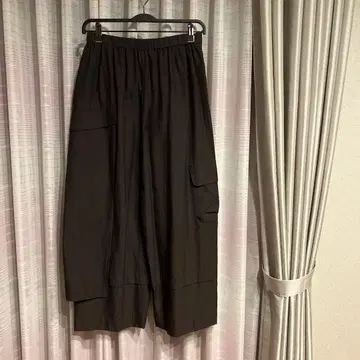 센소유니코 지우 팬츠 브라운 허리 전체 밴딩