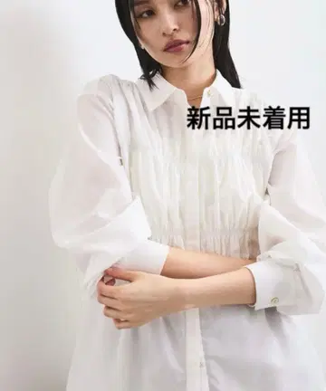 [ 새상품 ] VIS 셔링 디자인 셔츠