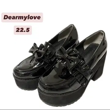Dearmylove 리본 통굽 로퍼 유메텐보 지뢰 양산형 22.5