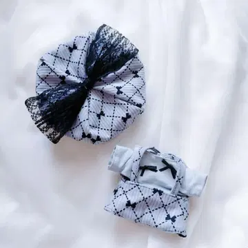 누이복 하피누이 치비누이 치비스트 의류 리본 코디 블루 그레이 베레모