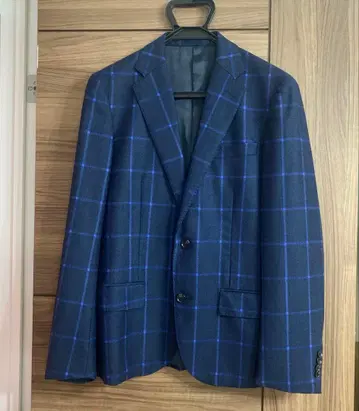 나노 유니버스 체크 무늬 테일러드 자켓