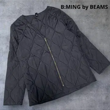 B:MING by BEAMS 노카라 퀼팅 자켓 BLACK
